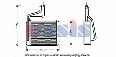 AKS DASIS 099011n -  Теплообменник, отопление салона